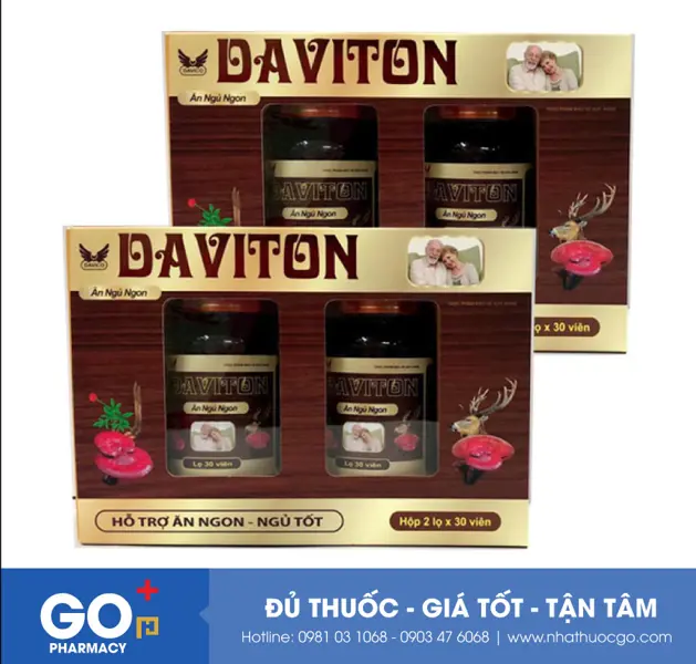 Ăn ngủ ngon Daviton 2 lọ x 30 viên