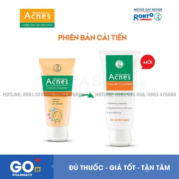 Sữa rửa mặt Acnes vitamin 100g