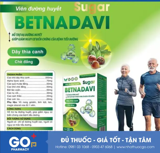 Viên đường huyết Sugar Betnadavi 30 viên