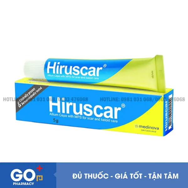 Ngừa sẹo Hiruscar gel 5g