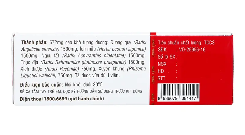 Hoạt huyết Nhất Nhất 30 viên