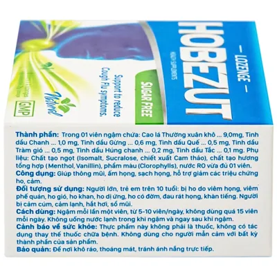Viên Ngậm Heviho Viên Làm Dịu Cổ Họng, Giảm Đau Rát Họng, Giảm Ho Và Ngứa Họng Nhanh Chóng. Hộp X 20 Viên